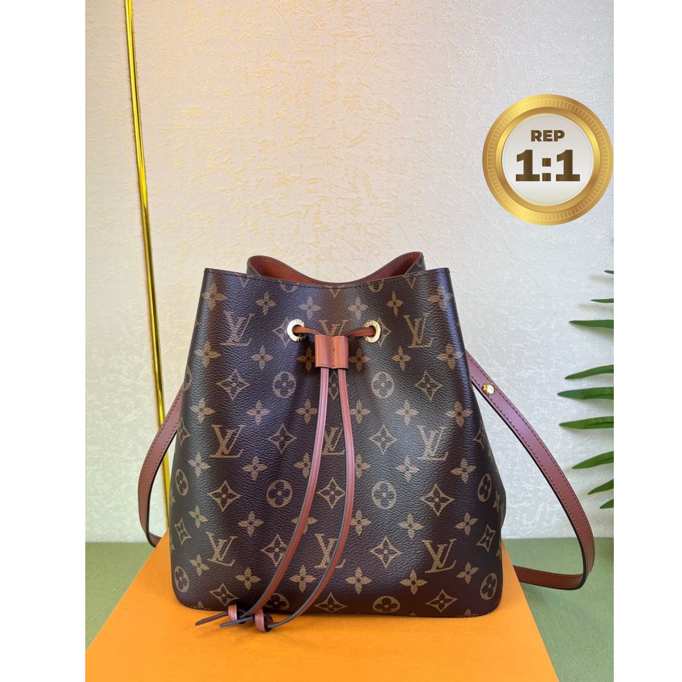 [REP 1:1] Louis Vuitton NeoNoe MM Brown For Women 26cm / 10.2in